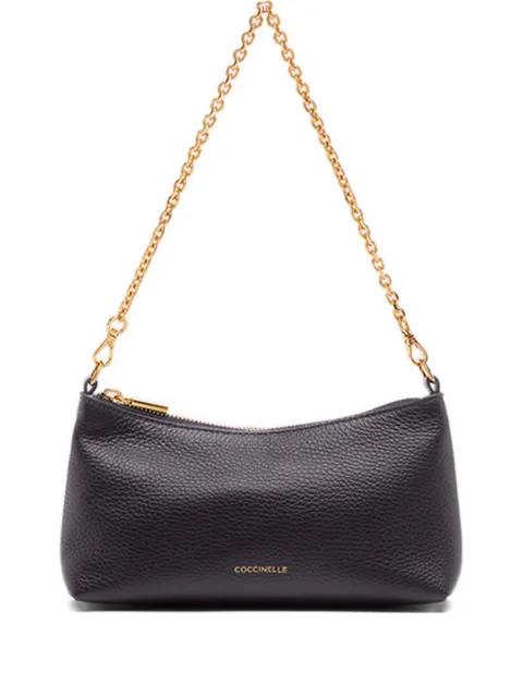 Aura chain-strap leather shoulder bag by COCCINELLE