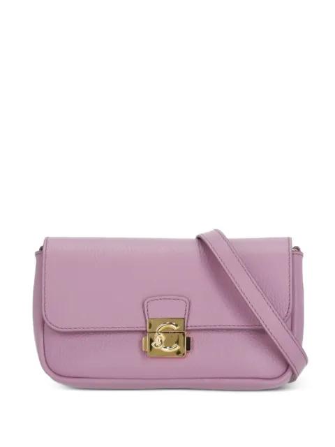 C-Me Lock grained leather shoulder bag by COCCINELLE
