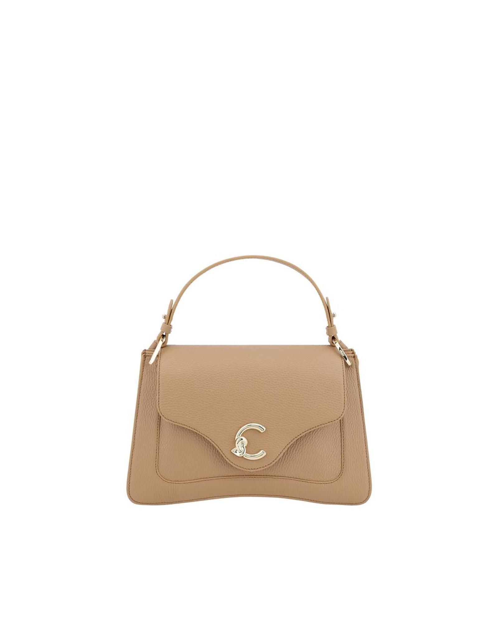 Emy Top Handle Bag Beige Leather by COCCINELLE