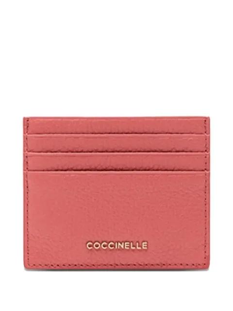 Metallic logo-plaque card holder by COCCINELLE