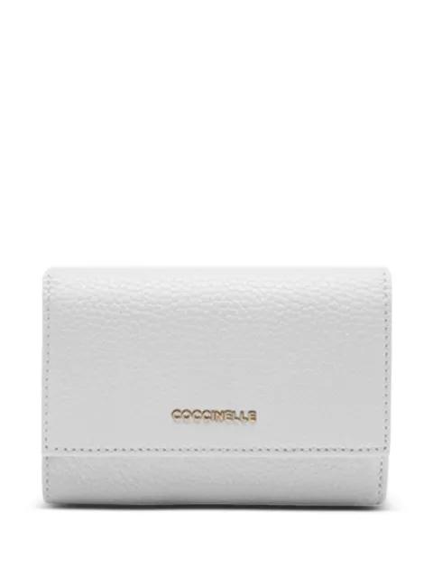 Metallic logo-plaque wallet by COCCINELLE