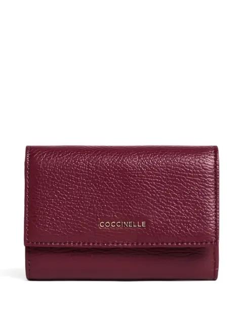 Metallic trifold leather wallet by COCCINELLE