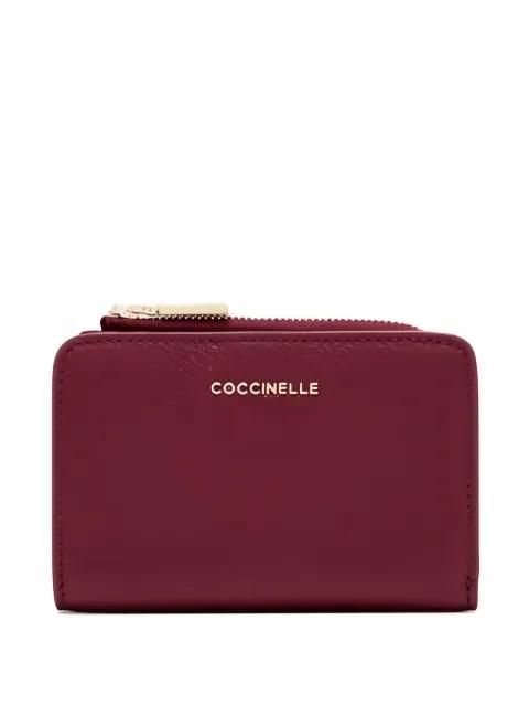Metallic zip-around leather wallet by COCCINELLE