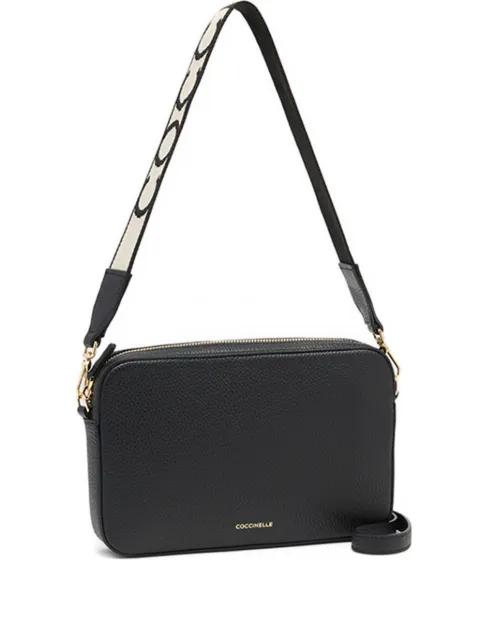 Tebe textured zip-top crossbody bag by COCCINELLE