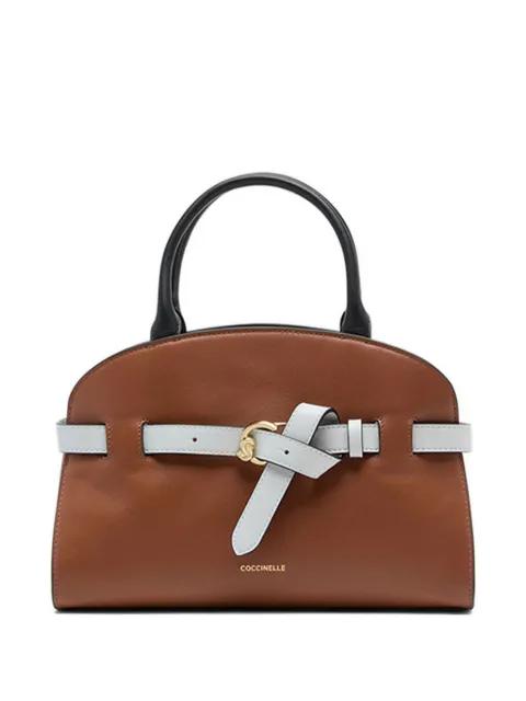 belt-buckle leather satchel by COCCINELLE