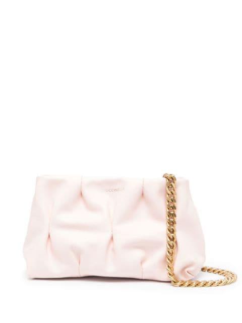 chain-handle leather satchel bag by COCCINELLE