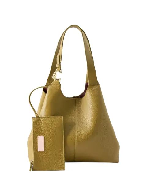 grained logo-charm tote bag by COCCINELLE