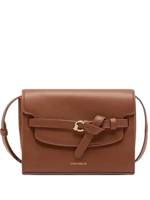 leather belt-buckle shoulder bag by COCCINELLE