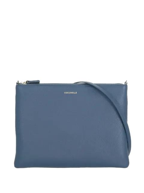 logo-print leather clutch bag by COCCINELLE