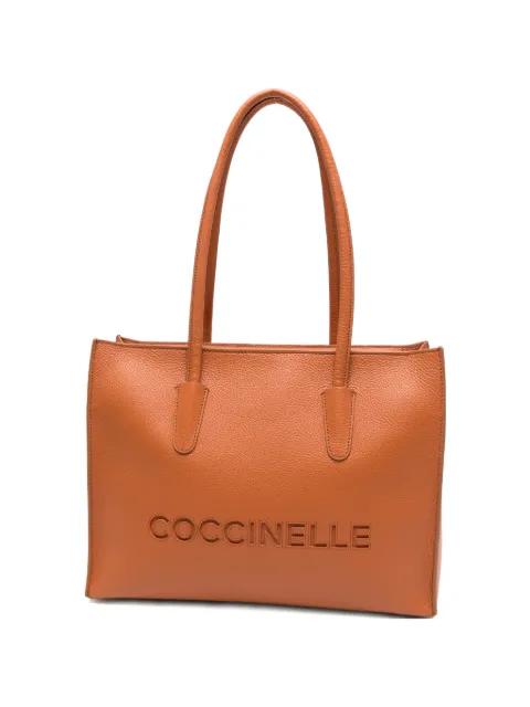 medium Myrtha logo-debossed tote bag by COCCINELLE
