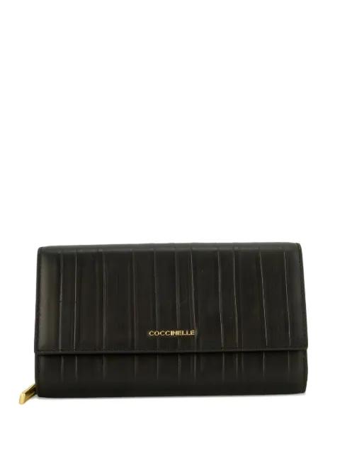 plissé-effect foldover wallet by COCCINELLE