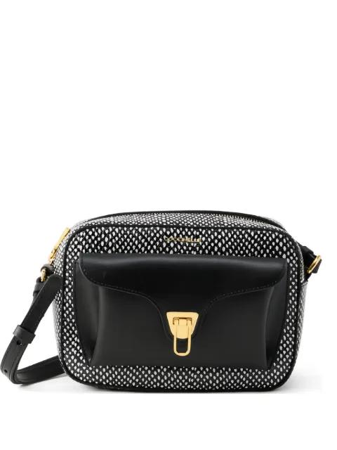 snakeskin-effect leather shoulder bag by COCCINELLE