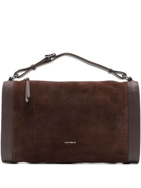 suede panelled tote bag by COCCINELLE