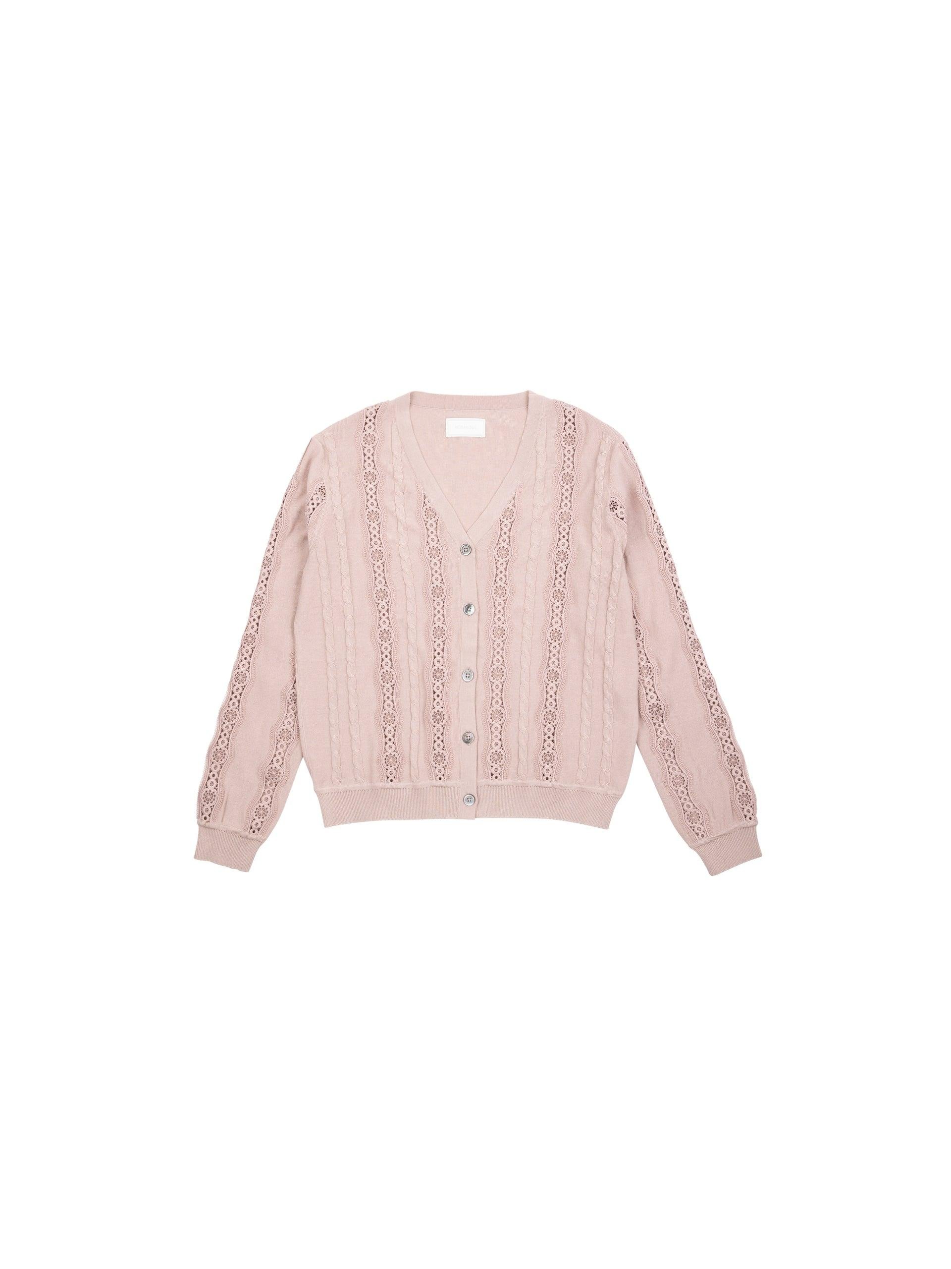 NORAH SUE Lace Trim Cardigan by COCKTAIL