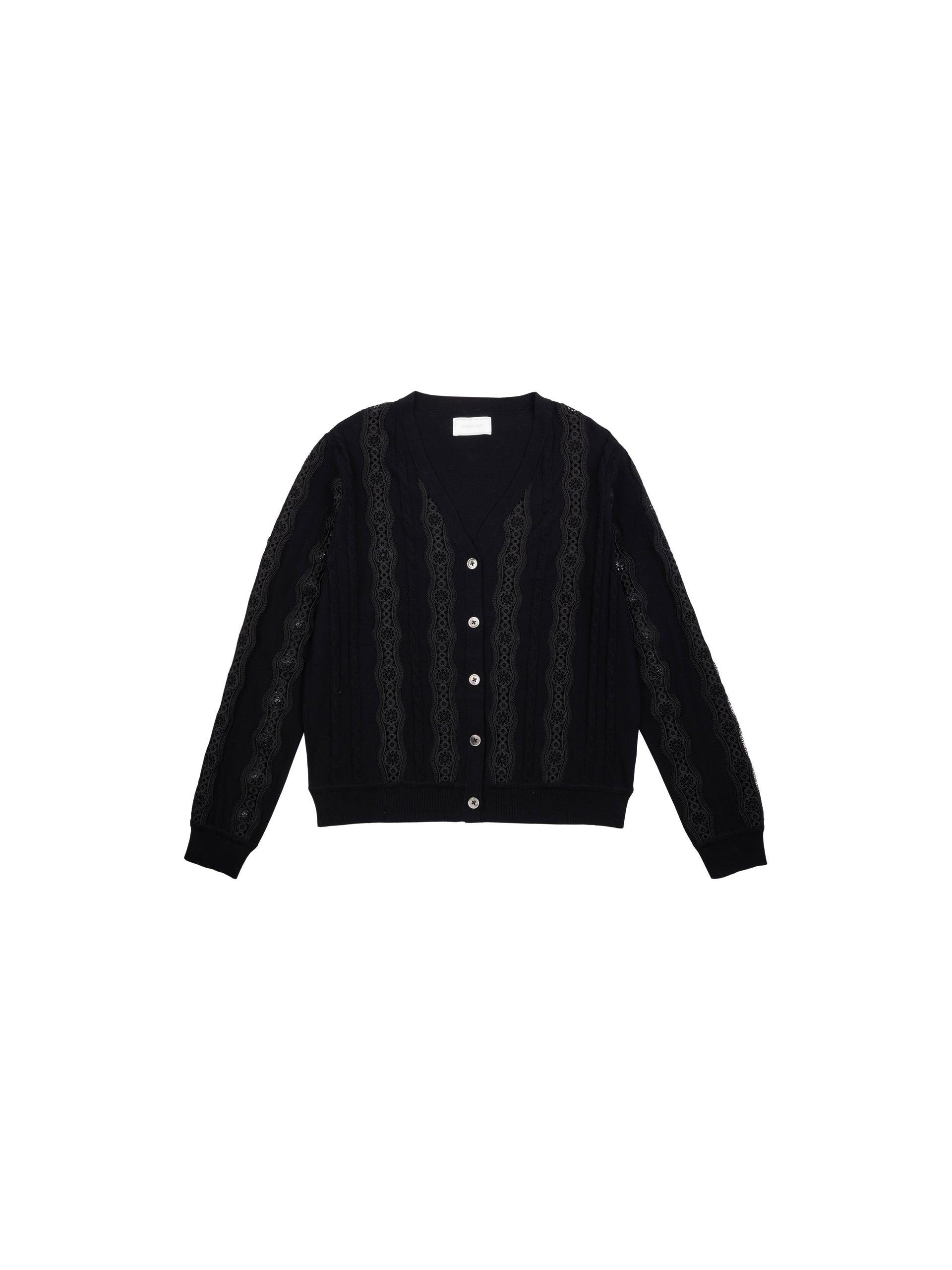 NORAH SUE Lace Trim Cardigan by COCKTAIL