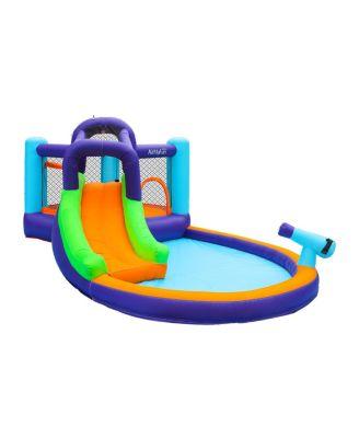 Bounce Slide Water Park with Water Cannon - Ages 5-12 by COCONUT OUTDOOR