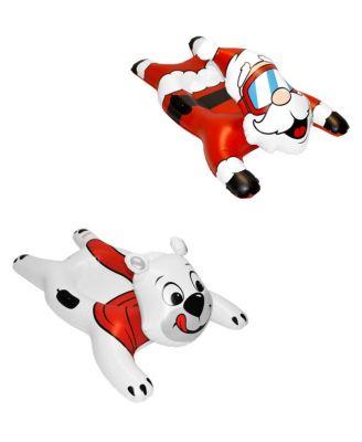 Character Snow Tube Polar Bear & Santa Claus Bundle - Ages 8+ by COCONUT OUTDOOR