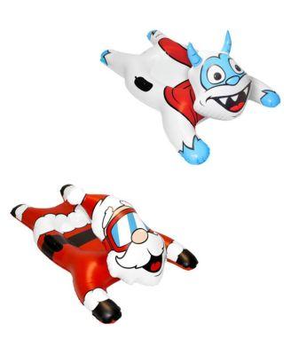 Character Snow Tube Santa Claus & Yeti Bundle - Ages 8+ by COCONUT OUTDOOR