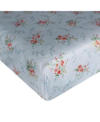 Liberty Fabric Garden Blooms Blue Fitted Sheet by COCO&WOLF