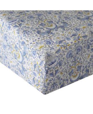 Liberty Fabric Lodden China Blue Fitted Sheet by COCO&WOLF