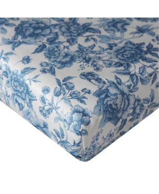 Liberty Fabric Regency Trail China Blue Fitted Sheet by COCO&WOLF