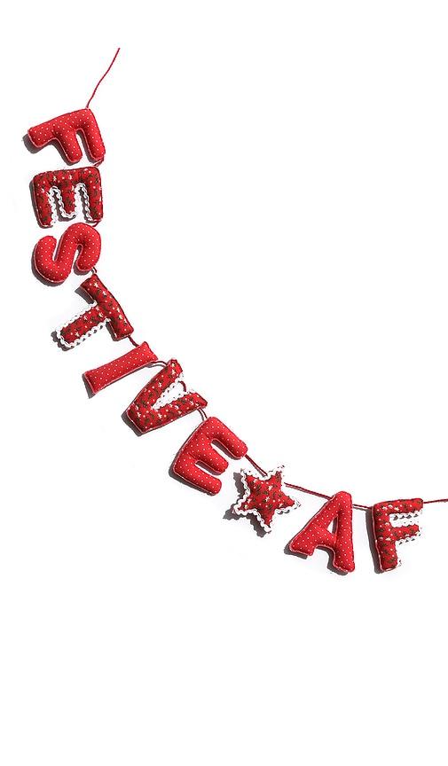 Cody Foster & Co Calico Festive Af Garland in Red by CODY FOSTER&CO