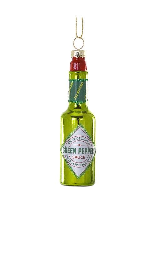 Cody Foster & Co Green Hot Sauce Ornament in Green by CODY FOSTER&CO Cody Foster & Co Green Hot Sauce Ornament in Green by CODY FOSTER&CO