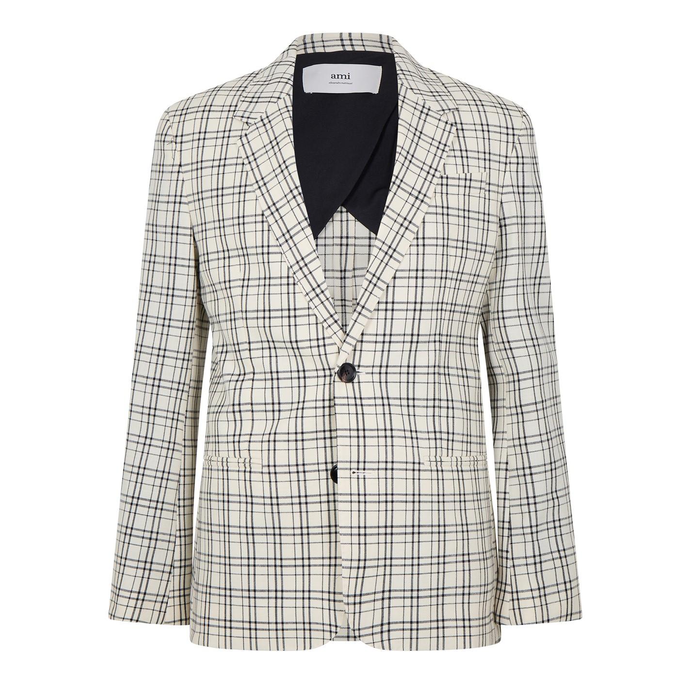 AMI PARIS Check Single Breasted Blazer by COGGLES
