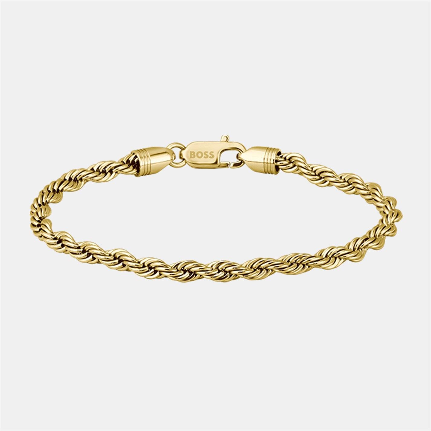 Boss Gents BOSS Myles Gold IP Rope Chain Bracelet by COGGLES
