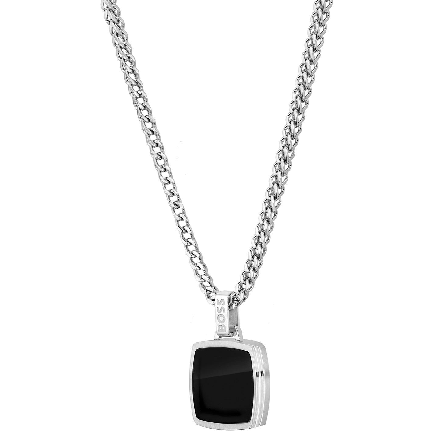 Boss Gents BOSS Odell Black Onyx Pendant Necklace by COGGLES