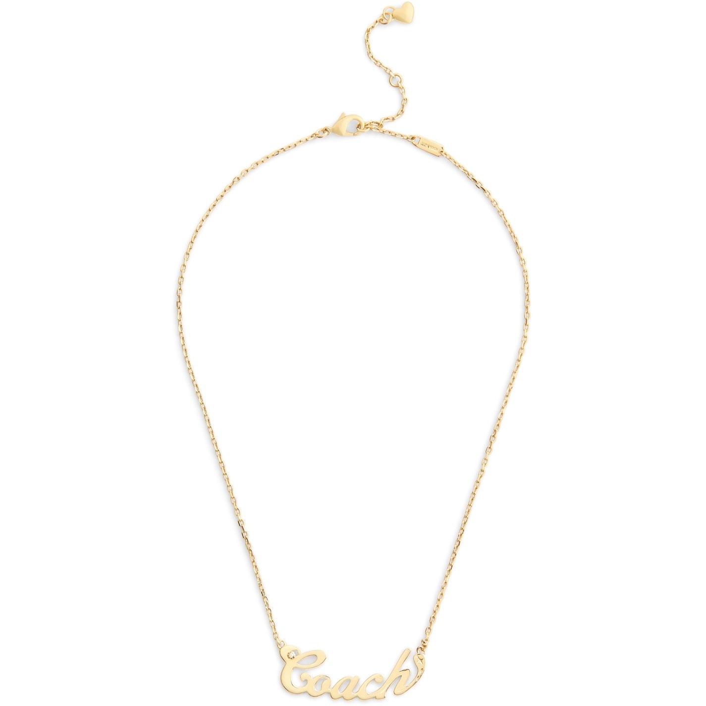 COACH COACH SIGNATURE NAME PLATE PENDANT NECKLACE by COGGLES