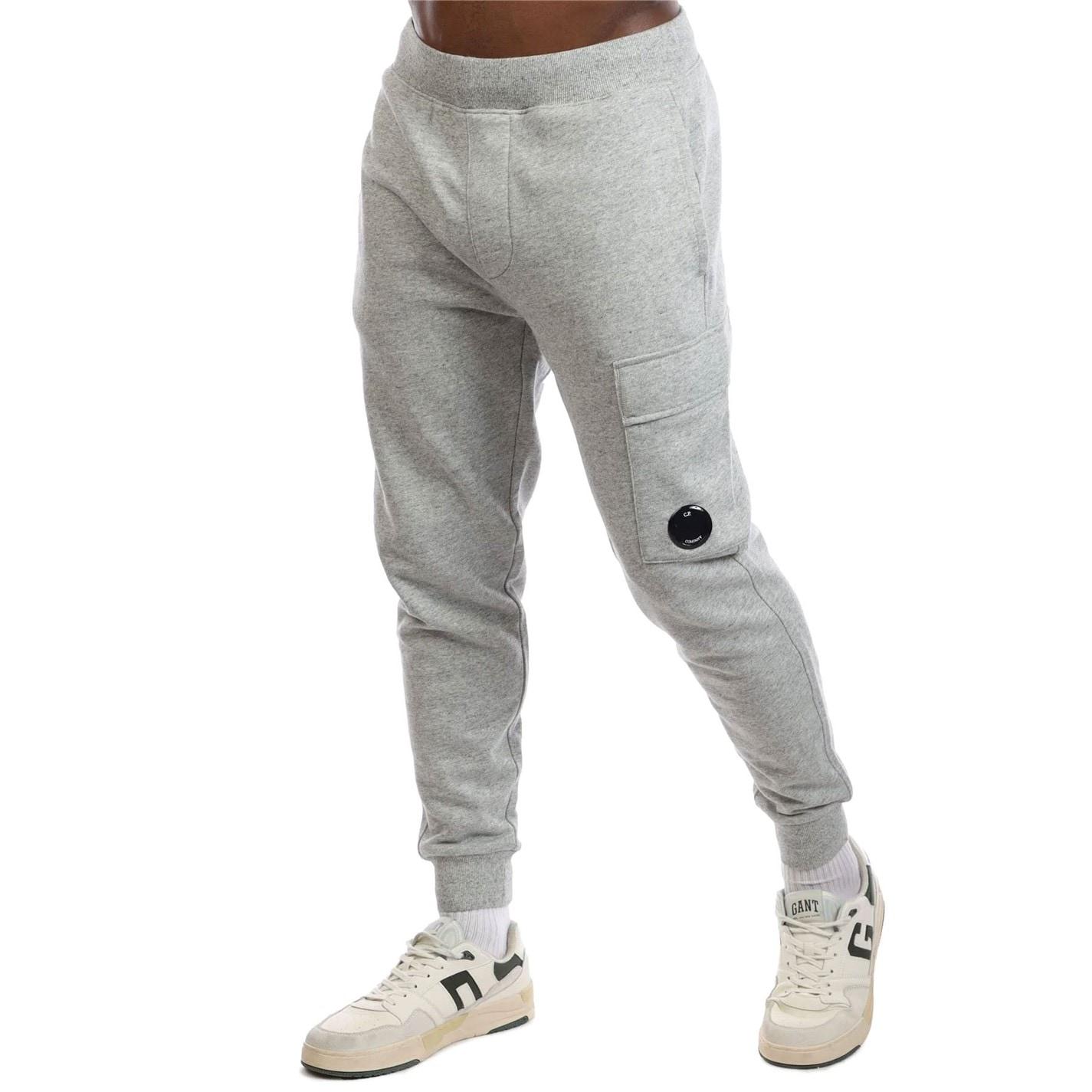 CP Company Men's Diagonal Raised Fleece Lens Cargo Tracksuit Bottoms by COGGLES
