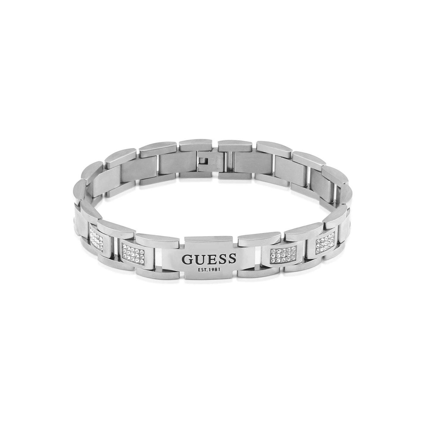 Guess Guess 12mm Flat Chain & White Cz Bracelet by COGGLES