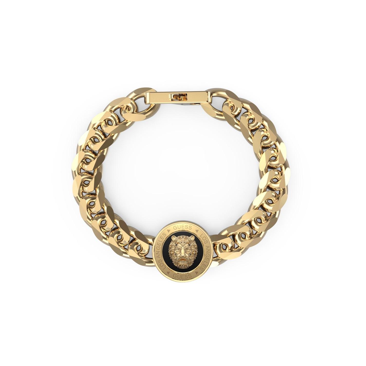 Guess Guess 21mm Lion Coin & Black Bracelet by COGGLES