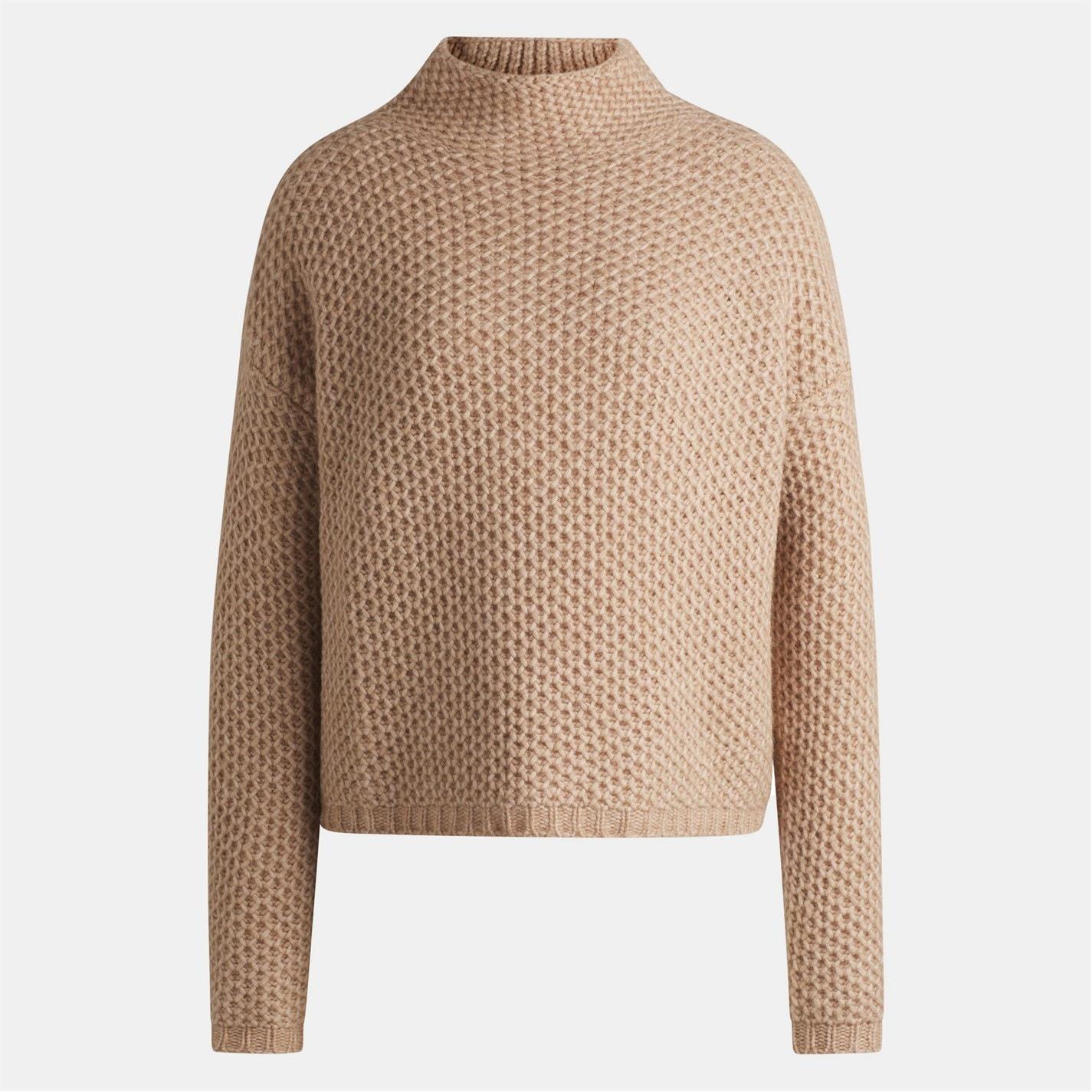 Hugo Women's Safineynny Fitted Crew-Neck Knitted Top by COGGLES