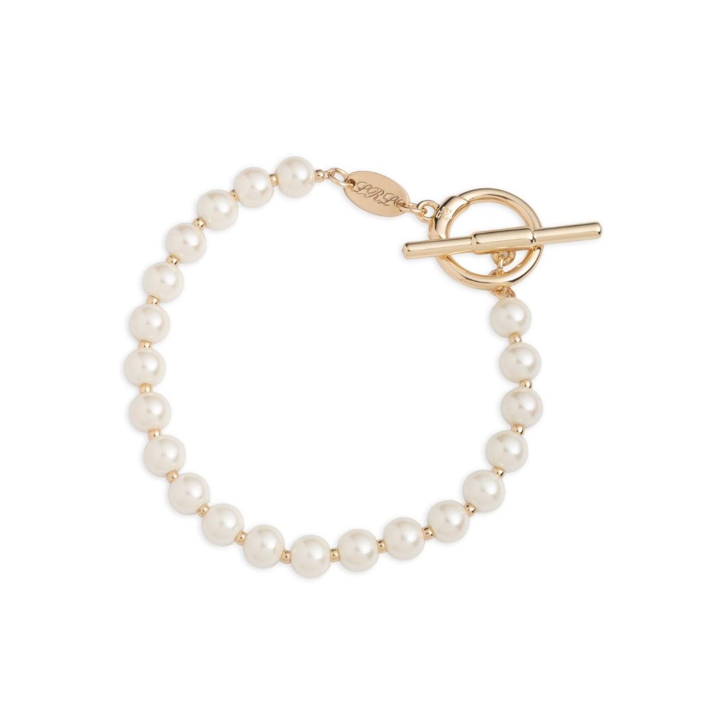 LAUREN RALPH LAUREN Lauren Ralph Lauren Faux Pearl Logo Toggle Bracelet by COGGLES
