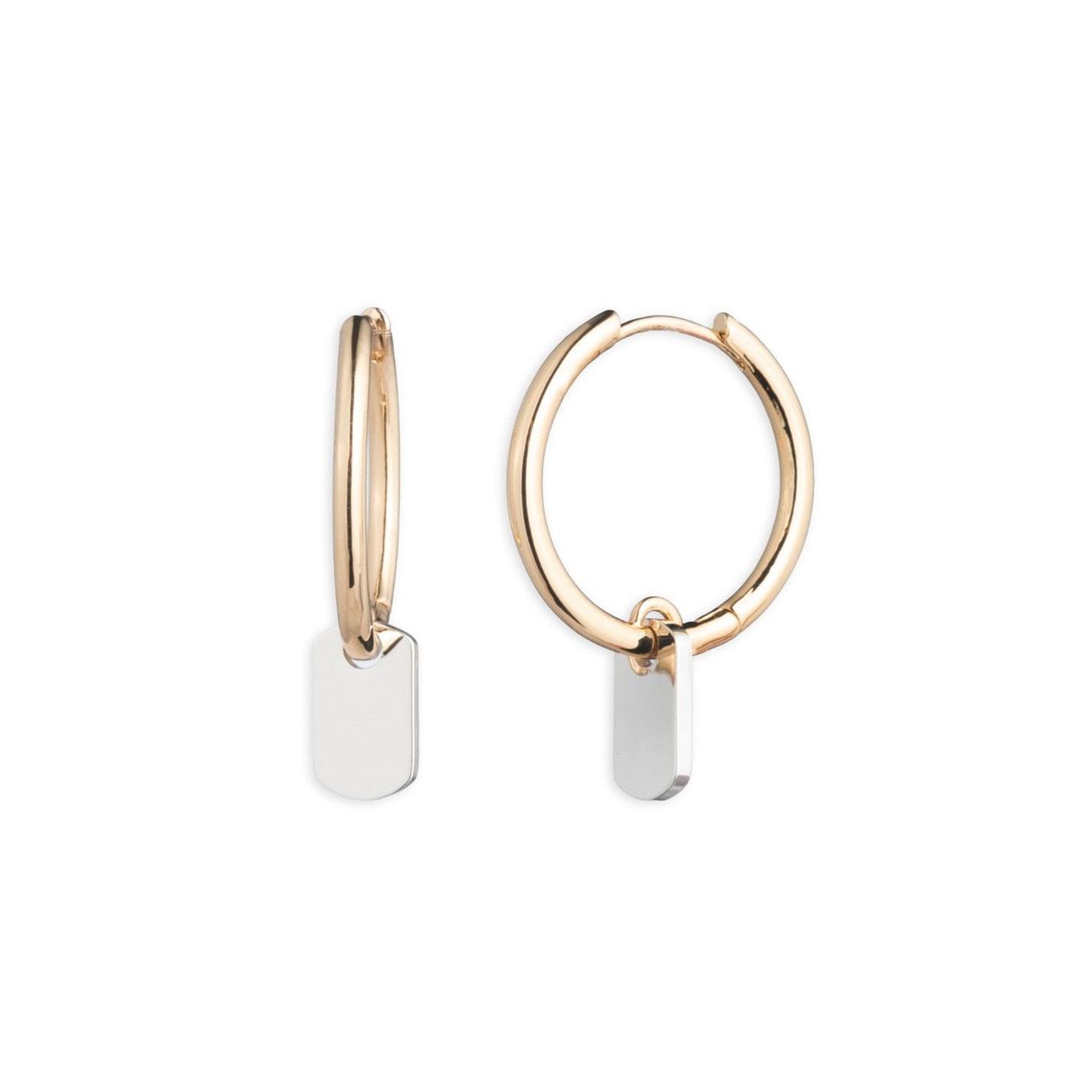 LAUREN RALPH LAUREN Lauren Ralph Lauren Gold & Silver Tag Drop Earrings by COGGLES
