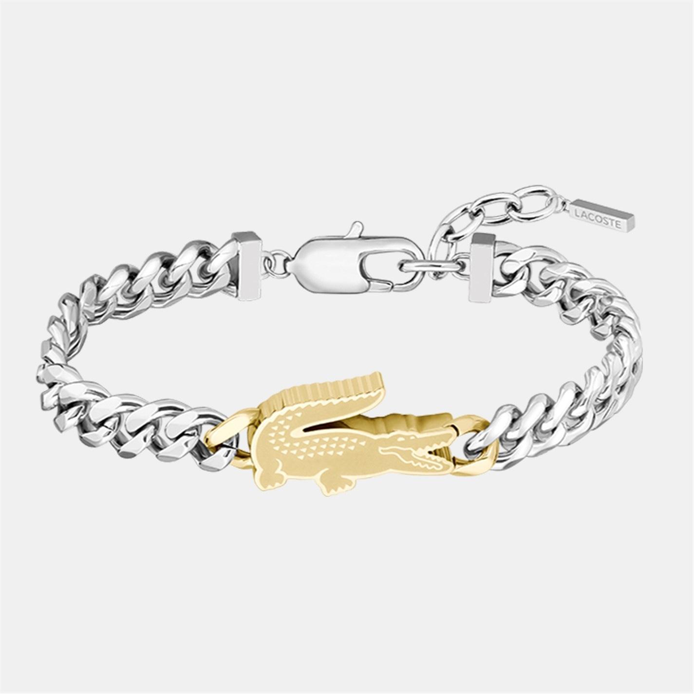 Lacoste Lacoste Mens Arthor Crocodile Curb Chain Bracelet by COGGLES
