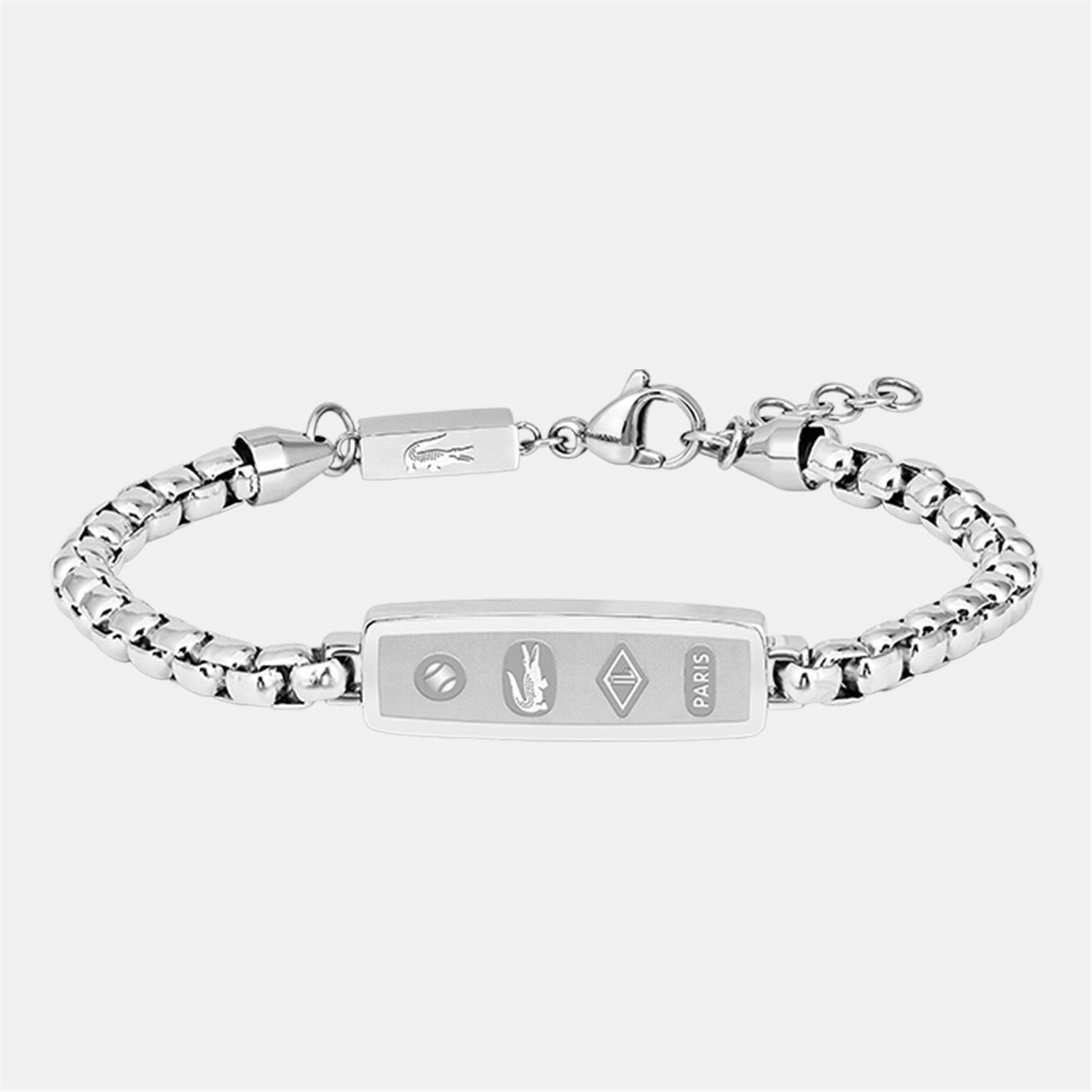Lacoste Lacoste Mens District Stainless Steel Reversible Pendant Bracelet by COGGLES