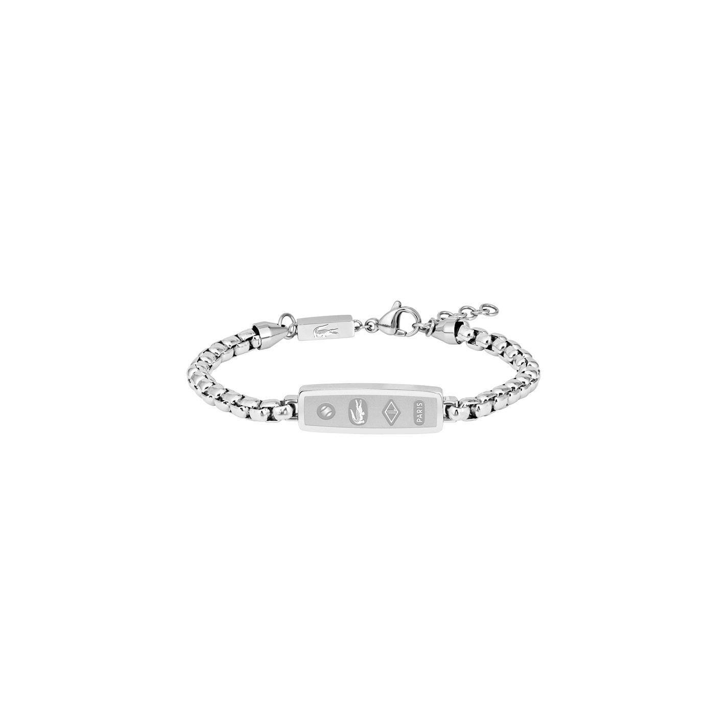 Lacoste Lacoste Mens District Stainless Steel Reversible Pendant Bracelet by COGGLES