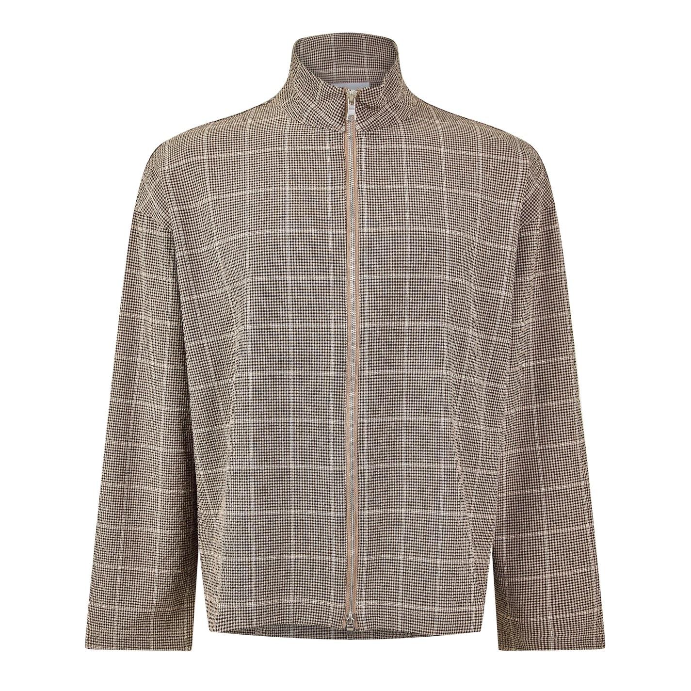 MKI MIYUKI ZOKU Men's Check Track Overshirt by COGGLES