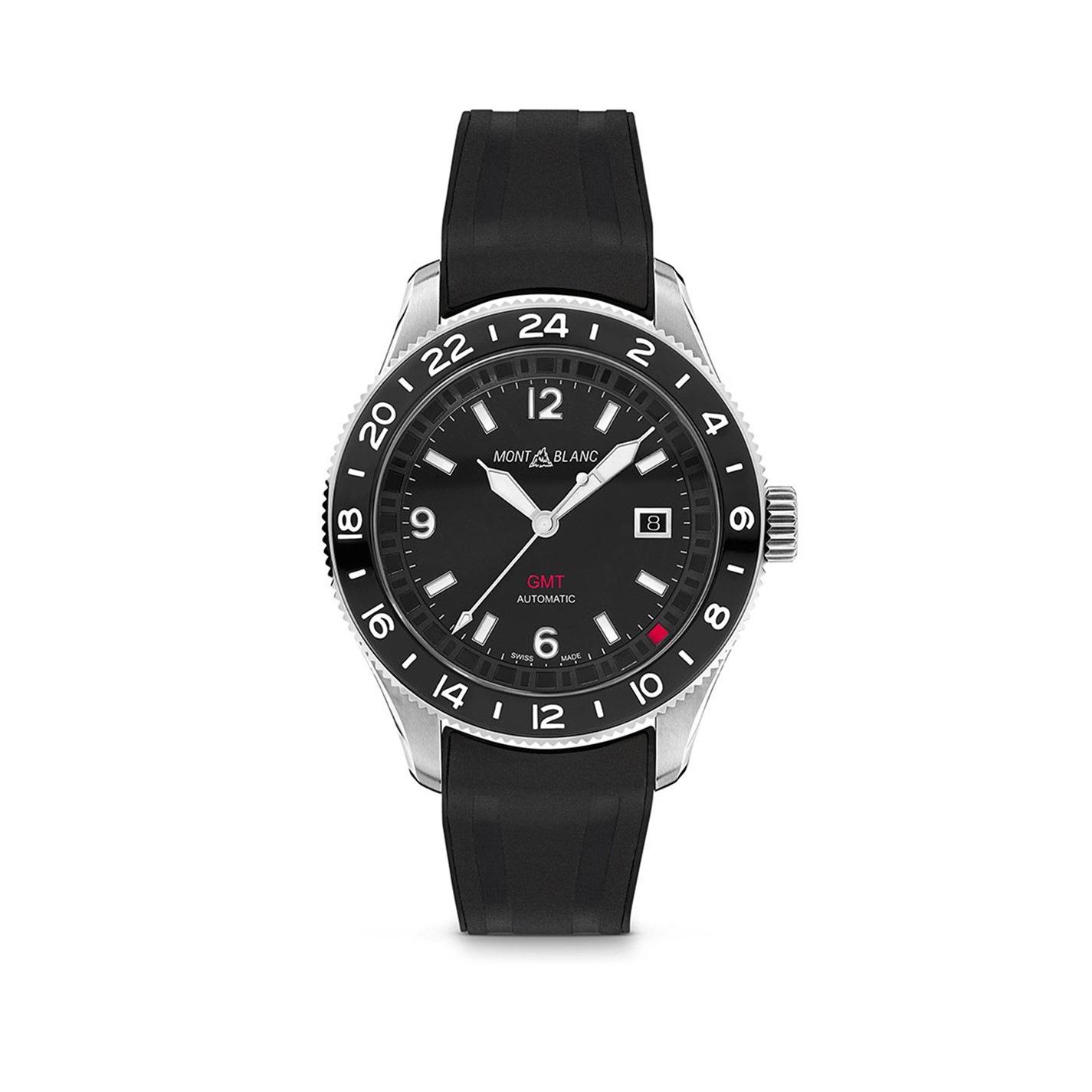 MONTBLANC Men's GMT Rubber Strap Analogue Watch by COGGLES