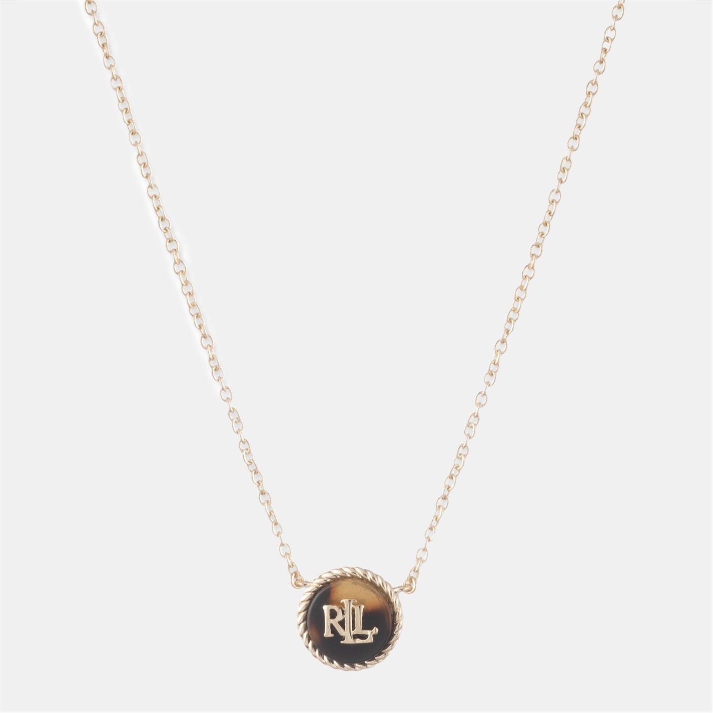 Ralph Lauren Lauren Ralph Lauren Delicate Tortoiseshell Logo Necklace by COGGLES