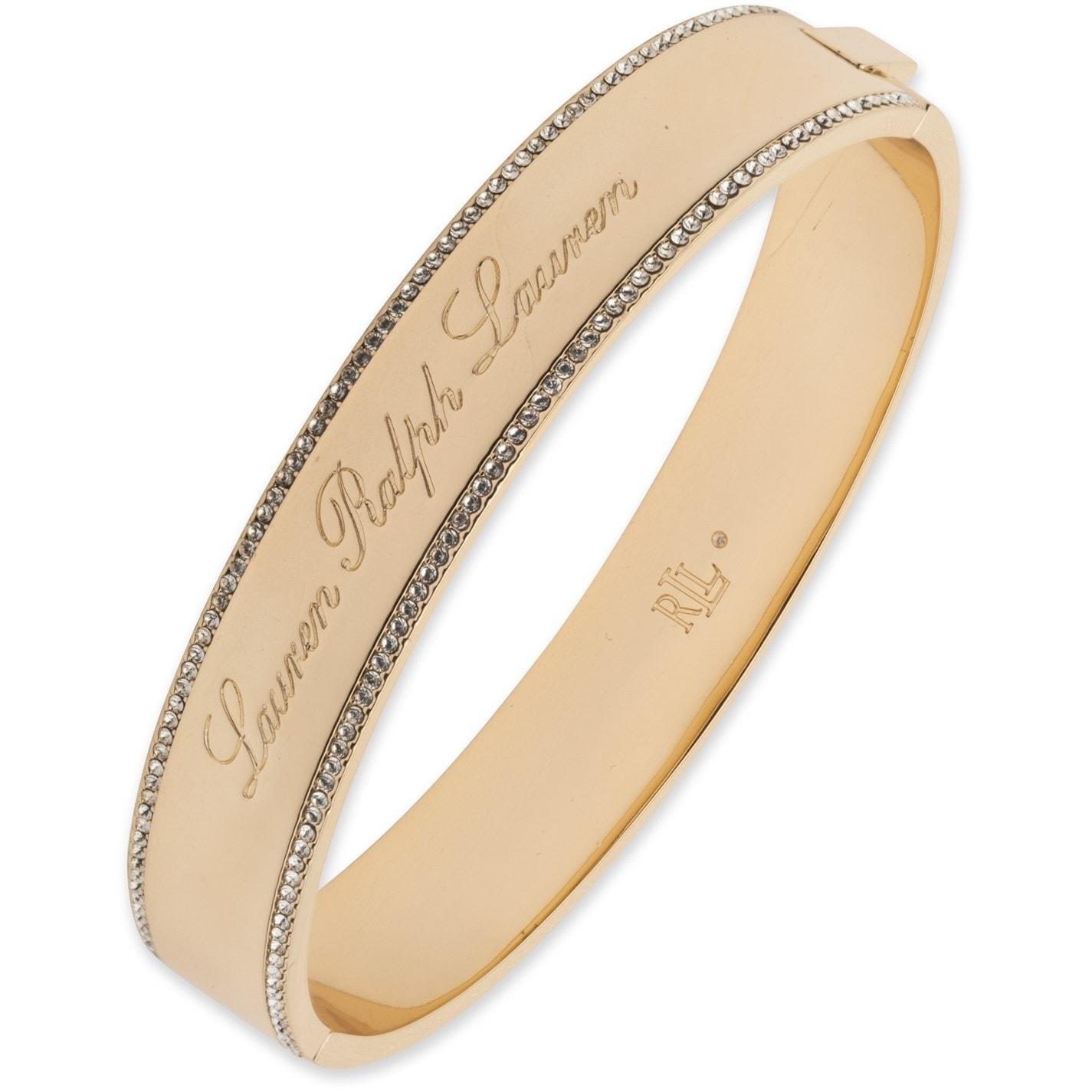 Ralph Lauren Lauren Ralph Lauren Gold & Crystal Logo Bangle by COGGLES
