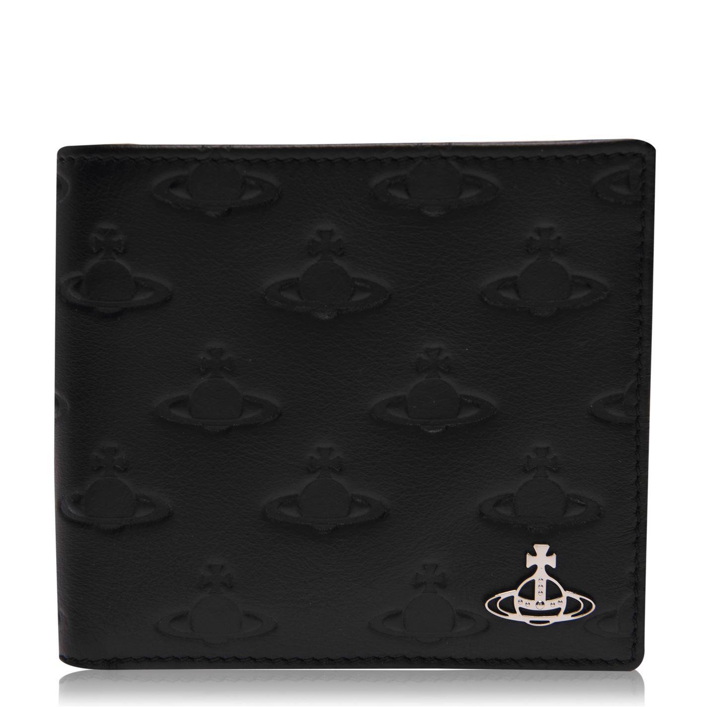 VIVIENNE WESTWOOD Men's Embossed Leather Saturn Orb Wallet by COGGLES