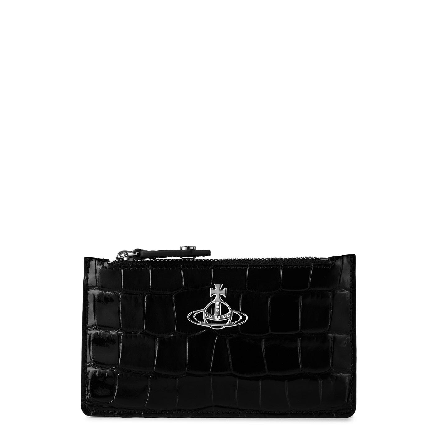 VIVIENNE WESTWOOD Women's Crocodile Leather Slim Long Card Holder by COGGLES