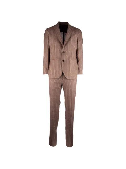 striped buttoned suit by COLAMARINO