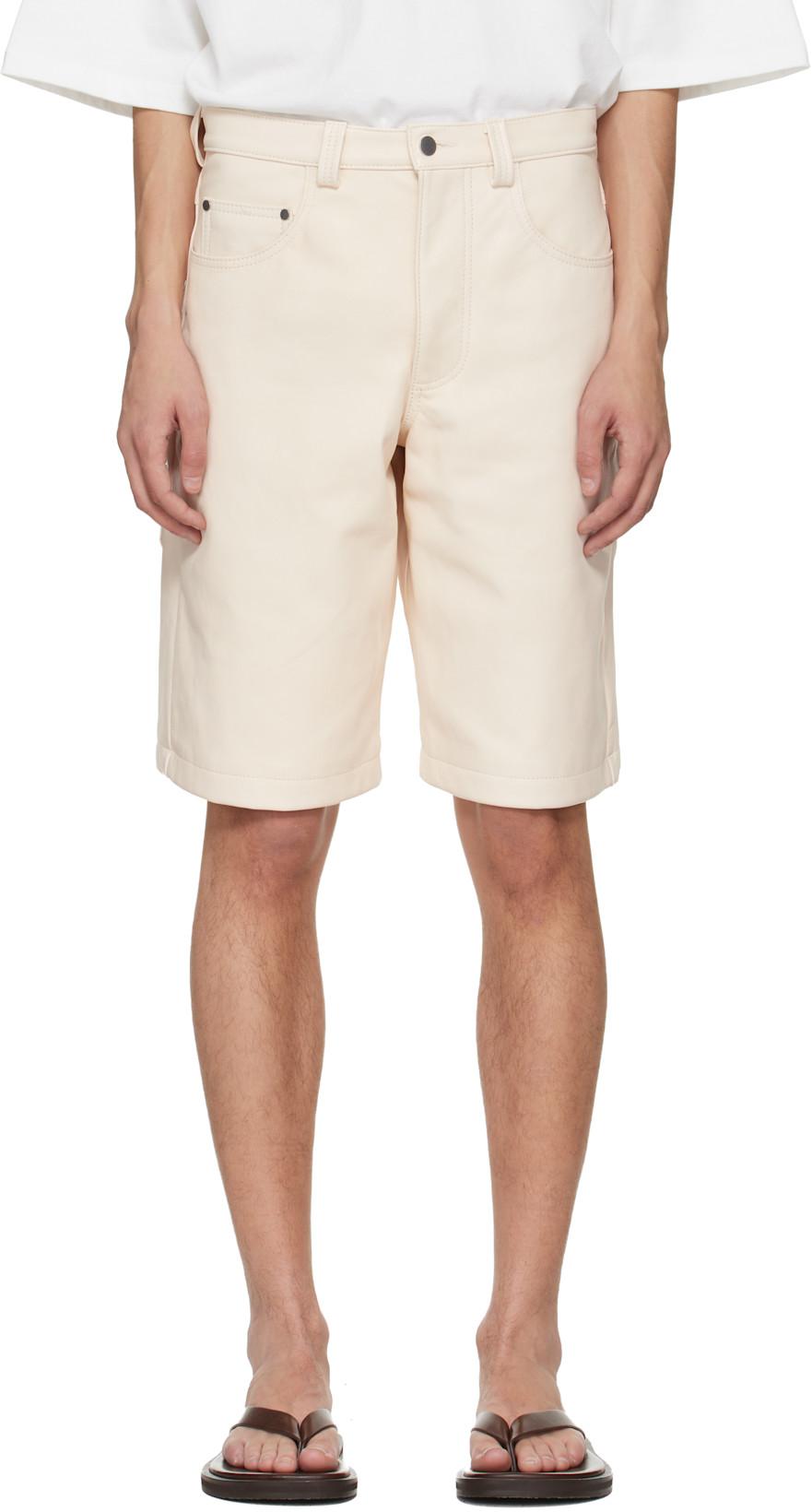 Off-White Big Pocket Leather Shorts by COLBO