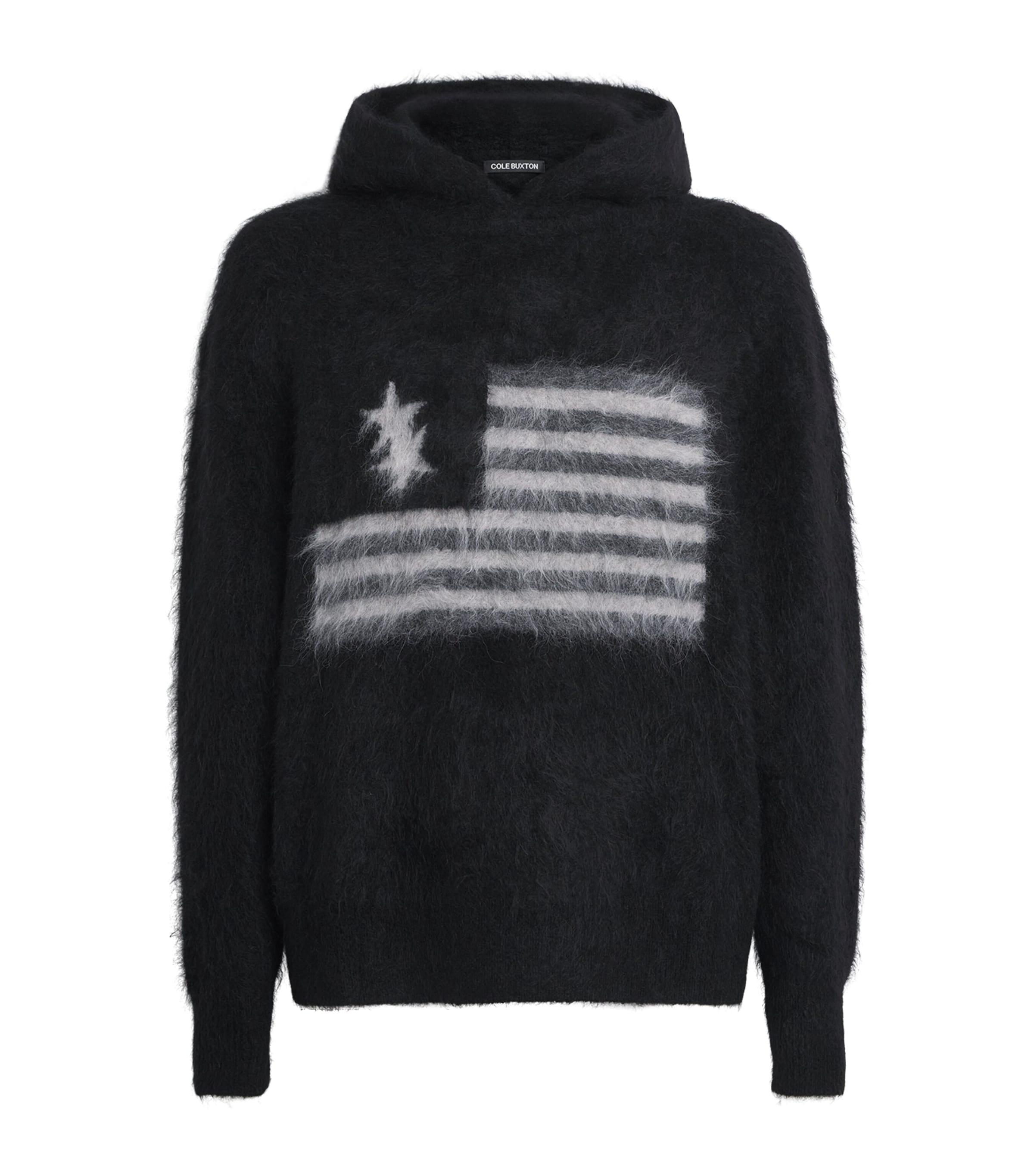 COLE BUXTON Alpaca-Blend Flag Hoodie by COLE BUXTON