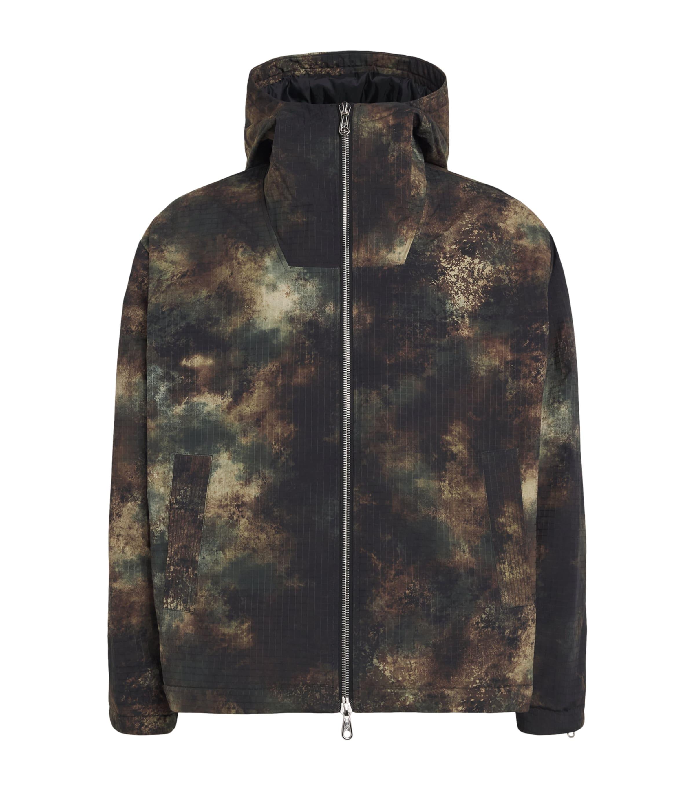 COLE BUXTON Canvas Camo Print Cropped Parka Jacket by COLE BUXTON